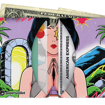 Micro Wallet Happiness - Open Wallet Inside Design with cards and cash