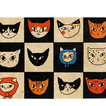 Micro Wallet Cat Bingo - Open Wallet Outside Design