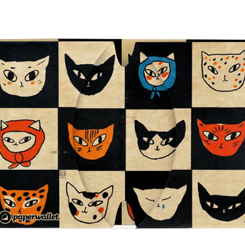 Micro Wallet Cat Bingo - Open Wallet Inside Design