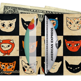 Micro Wallet Cat Bingo - Open Wallet Inside Design with cards and cash