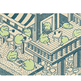 Micro Wallet Frog Hotel - Open Wallet Outside Design