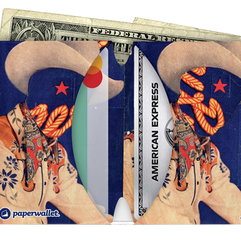 Micro Wallet Howdy Partner! - Open Wallet Inside Design with cards and cash