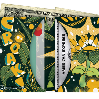 Micro Wallet Magic Frog - Open Wallet Inside Design with cards and cash
