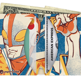 Micro Wallet Toku Samurai - Open Wallet Inside Design with cards and cash