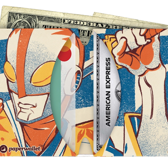 Micro Wallet Toku Samurai - Open Wallet Inside Design with cards and cash