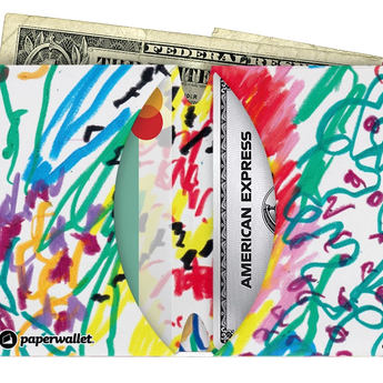 Micro Wallet May This Be Evergreen - Open Wallet Inside Design with cards and cash