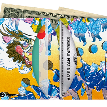 Micro Wallet Dragon Dance - Open Wallet Inside Design with cards and cash