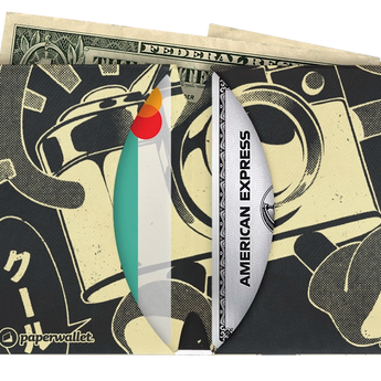 Micro Wallet Analog Friends - Open Wallet Inside Design with cards and cash