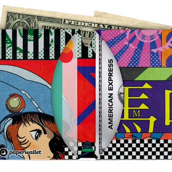 Micro Wallet Bloomscape - Open Wallet Inside Design with cards and cash