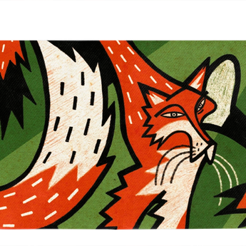 Micro Wallet For Fox's Sake - Open Wallet Outside Design
