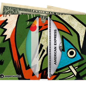 Micro Wallet For Fox's Sake - Open Wallet Inside Design with cards and cash