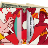 Micro Wallet Brazillian Summer - Open Wallet Inside Design with cards and cash