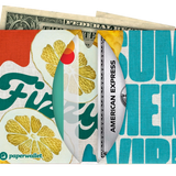 Micro Wallet Citrus Fizz - Open Wallet Inside Design with cards and cash