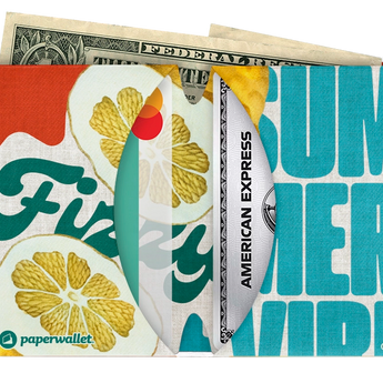 Micro Wallet Citrus Fizz - Open Wallet Inside Design with cards and cash