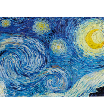 Micro Wallet The Starry Night - Open Wallet Outside Design
