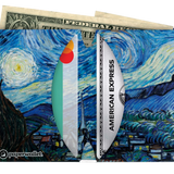 Micro Wallet The Starry Night - Open Wallet Inside Design with cards and cash