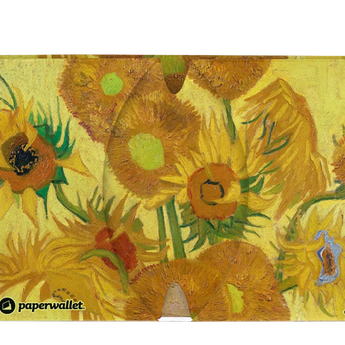 Micro Wallet Sunflowers - Open Wallet Inside Design