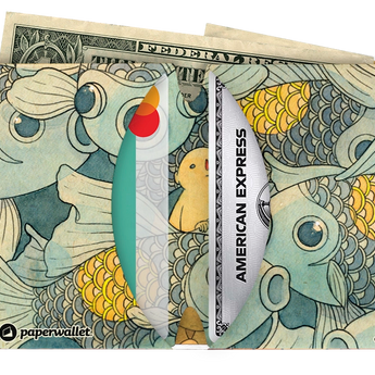 Micro Wallet Scenes from Nature - Open Wallet Inside Design with cards and cash