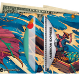 Micro Wallet The Old Man and the Sea - Open Wallet Inside Design with cards and cash