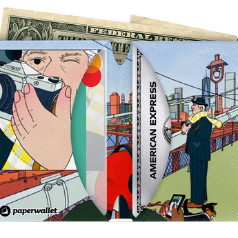 Micro Wallet Bridge’s stories - Open Wallet Inside Design with cards and cash