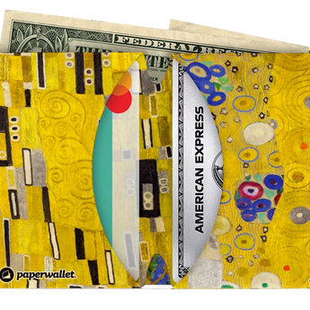 Micro Wallet The Kiss - Open Wallet Inside Design with cards and cash