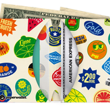 Micro Wallet Tutti Frutti - Open Wallet Inside Design with cards and cash