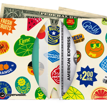 Micro Wallet Tutti Frutti - Open Wallet Inside Design with cards and cash