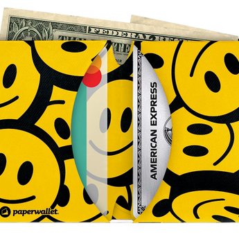 Micro Wallet Smile! - Open Wallet Inside Design with cards and cash