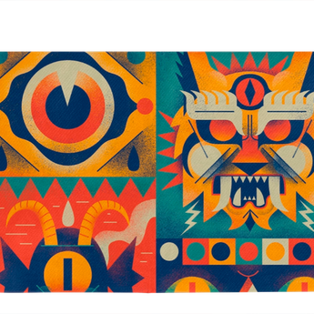 Micro Wallet Monsters Crew - Open Wallet Outside Design