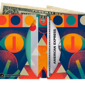 Micro Wallet Monsters Crew - Open Wallet Inside Design with cards and cash