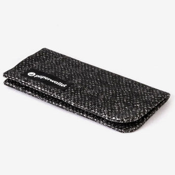 Coin Pouch Graphite - Front Design laying flat side view