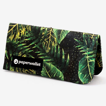 Coin Pouch Leaves - Front Design standing on sides