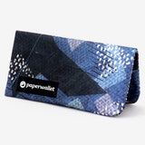 Coin Pouch Blue Camo - Front Design standing on sides