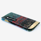 Coin Pouch Lunar Path - Front Design laying flat side view