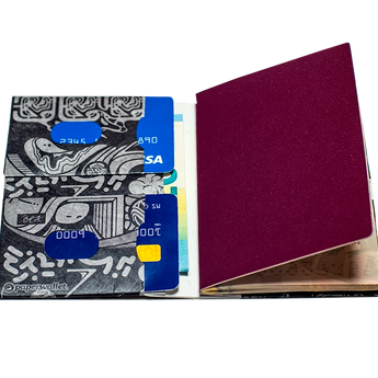 Passport Wallet Enlightenment Failed - Open Inside Design with cards and passport