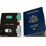 Passport Wallet Solivagant - Open Inside Design with cards and passport