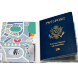 Passport Wallet Dead Ends - Open Inside Design with cards and passport