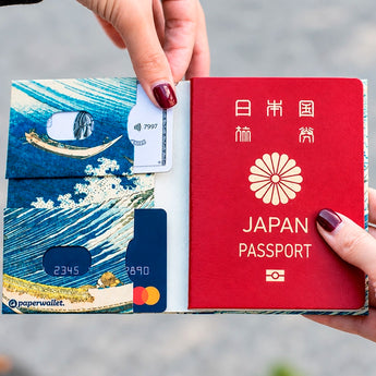 Passport Wallet The Great Wave - Lifestyle image
