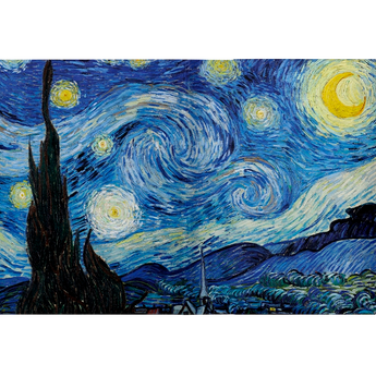 Passport Wallet The Starry Night - Open Outside Design