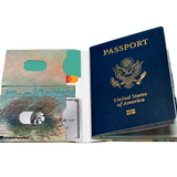 Passport Wallet Impression, Sunrise - Open Inside Design with cards and passport
