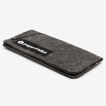 Coin Pouch Night Black - Front Design laying flat side view