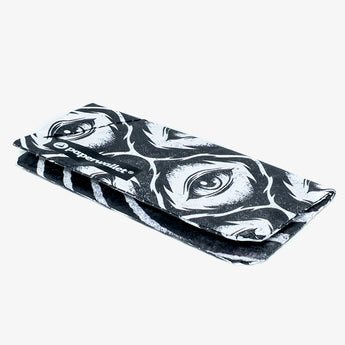 Coin Pouch Visual Cult - Front Design laying flat side view