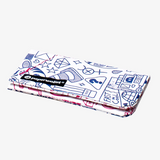 Coin Pouch MiniBrainstorm - Front Design laying flat side view