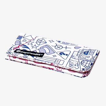 Coin Pouch MiniBrainstorm - Front Design laying flat side view