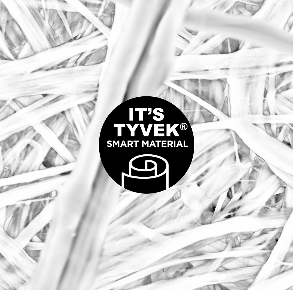 Close-up of Tyvek fibers