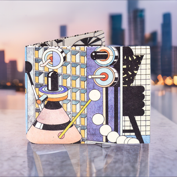 Slim Wallet "Hey, there you are!" - Open Wallet Inside Design with cards and cash