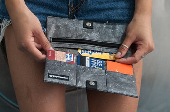 the clutch wallet and the interior pockets, zipper and card inserts