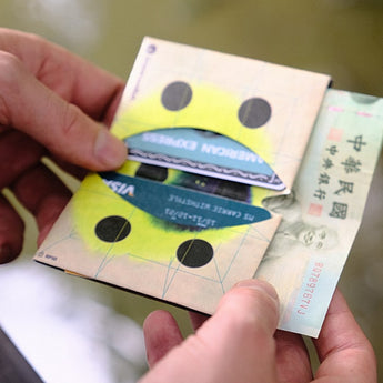 Micro Wallet Geometric Abstraction - Open Wallet Inside Design