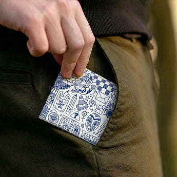 Slim Wallet Brainstorm - Open Wallet Inside Design with cards and cash