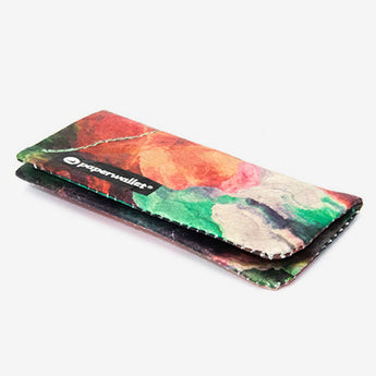 Coin Pouch Effetto farfalla - Front Design laying flat side view
